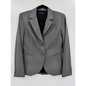 LAFAYETTE 148 Gray 2 Button Virgin Wool Blazer Size 4
